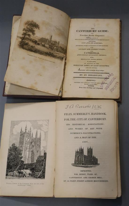 CANTERBURY: [Hasted, Edward] - The Canterbury Guide; Or, Travellers Pocket Companion, 8vo, modern cloth, but retaining